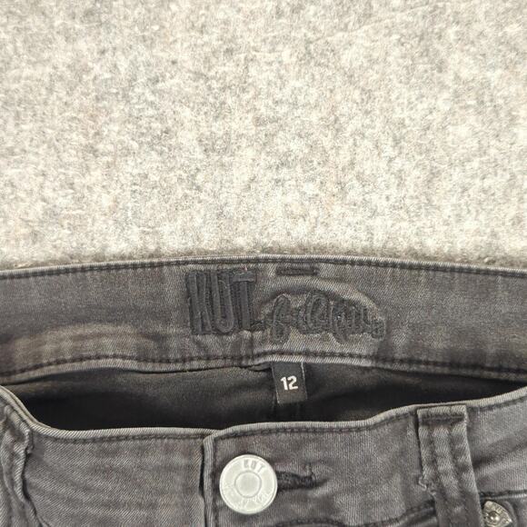Kut from the Kloth Jeans Womens 12 Black Stretch Skinny Denim KP6014MA1 Mid Rise - Picture 3 of 13